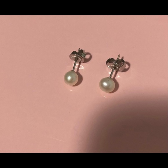 pearl 5 mm earrings - Picture 2 of 2